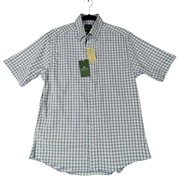 GenTeal Stoneman Button Down Short Sleeve Performance Untuck Sport Shirt NWT - S - Picture 1 of 13